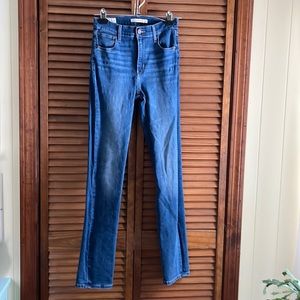 Levi 724 High Rise Straight washed Blue 26